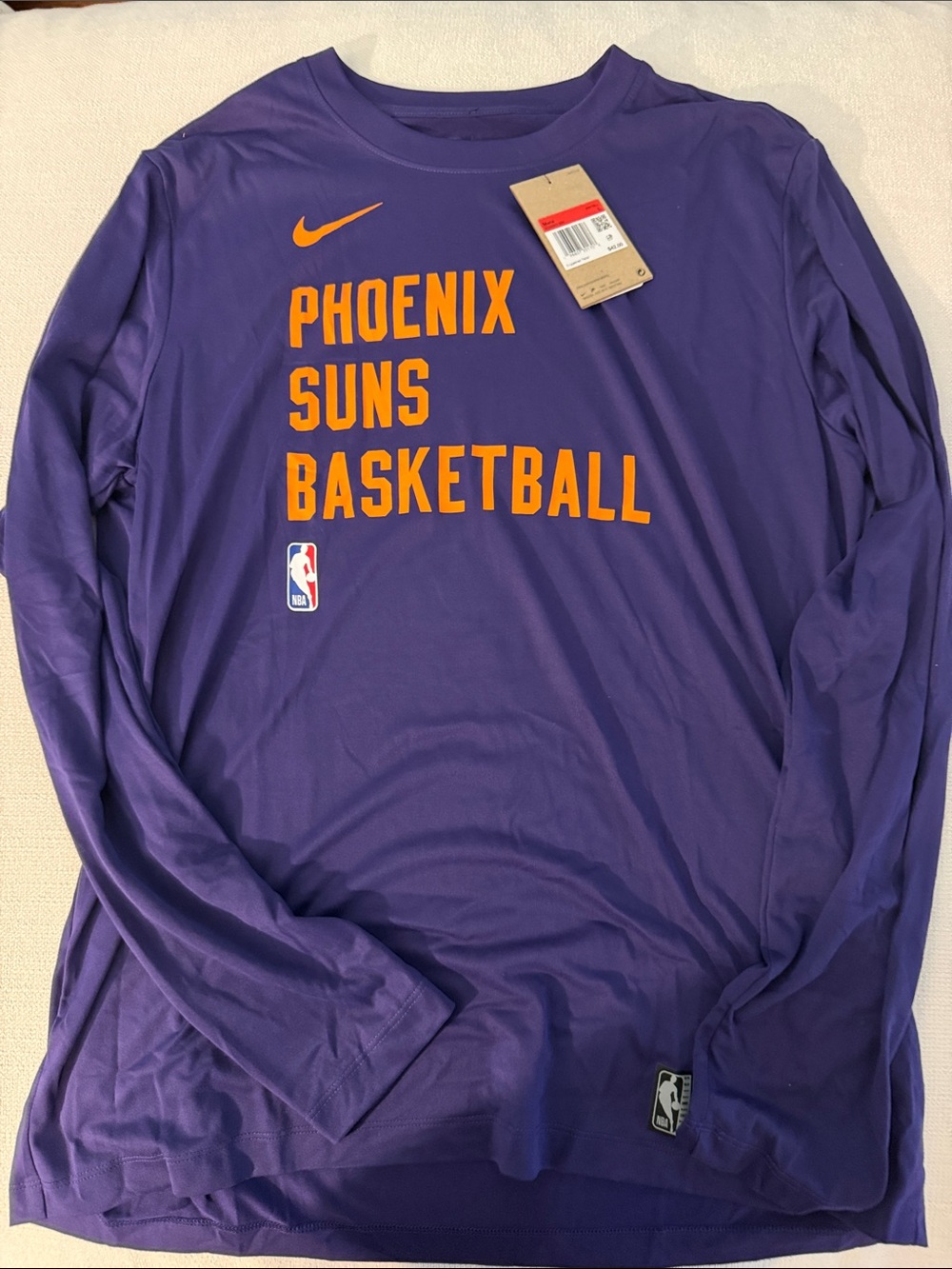 NWT Nike Phoenix Suns Long Sleeve Tee - Purple & Orange